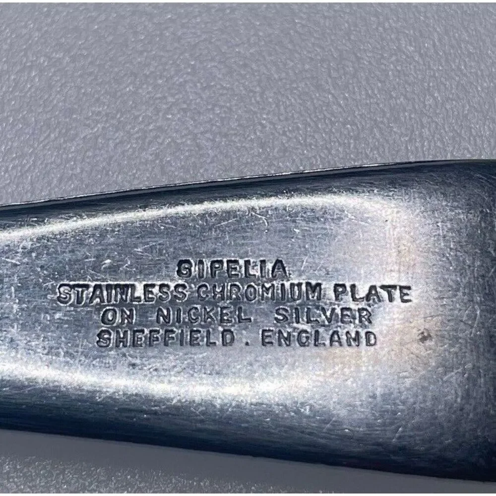 Vintage Sipelia Stainless 7.5” Carving Fork Flatware Stainless‎ Nickel England